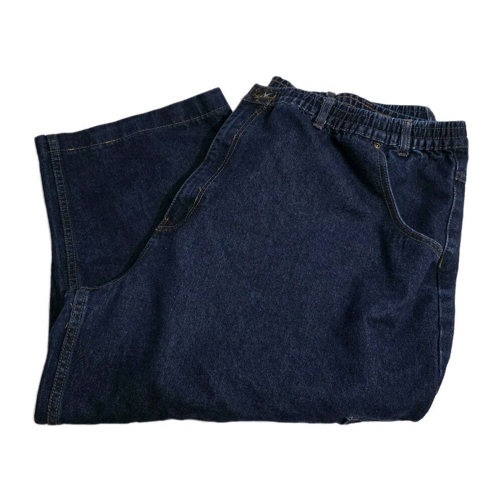 Haband Casual Joe Cargo Jeans Men's Sz 52S Elastic Waist W/Button Zipper Closure